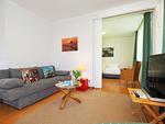 Wohnzimmer - Ferienwohnung mit 1 Schlafzimmer und Balkon (D132) - Top-Hundeurlaub