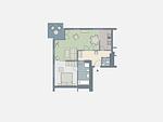 Grundriss - Ferienwohnung mit 1 Schlafzimmer und Balkon (D132) - Top-Hundeurlaub
