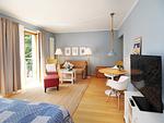 Wohnzimmer - 1-Raum-Ferienwohnung mit Balkon (D123) - Top-Hundeurlaub