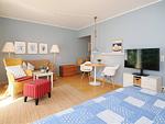 Wohnzimmer - 1-Raum-Ferienwohnung mit Balkon (D123) - Top-Hundeurlaub