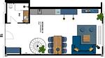 Grundriss - Ferienwohnung mit 1 Schlafzimmer und Terrasse (S18) - Top-Hundeurlaub