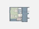Grundriss - 1-Raum-Ferienwohnung mit Balkon (DR3) - Top-Hundeurlaub