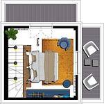 Grundriss - Ferienwohnung mit 2 Schlafzimmern und Terrasse (S17) - Top-Hundeurlaub