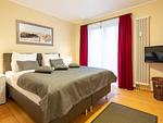 Schlafzimmer - Ferienwohnung mit 1 Schlafzimmer und Balkon (D224) - Top-Hundeurlaub