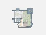 Grundriss - Ferienwohnung mit 1 Schlafzimmer und Balkon (D214) - Top-Hundeurlaub