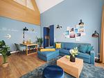 Wohnzimmer - 1-Raum-Ferienwohnung mit Balkon zur Seeseite (S13) - Top-Hundeurlaub