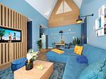 Wohnzimmer - 1-Raum-Ferienwohnung mit Balkon zur Seeseite (S13) - Top-Hundeurlaub