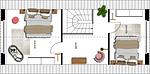 Grundriss - Ferienwohnung mit 2 Schlafzimmern und Terrasse (S19) - Top-Hundeurlaub