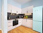 Küche / Küchenzeile - Ferienwohnung mit 1 Schlafzimmer, Balkon und Galerie (S2) - Top-Hundeurlaub