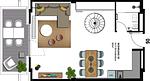 Grundriss - Ferienwohnung mit 2 Schlafzimmern und Balkon zur Seeseite (S6) - Top-Hundeurlaub