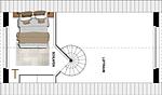 Grundriss - Ferienwohnung mit 1 Schlafzimmer und Balkon (S7) - Top-Hundeurlaub