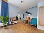 Wohnzimmer - 1-Raum-Ferienwohnung mit Balkon zur Seeseite (S9) - Top-Hundeurlaub