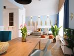 Wohnzimmer - 1-Raum-Ferienwohnung mit Balkon zur Seeseite (S9) - Top-Hundeurlaub