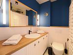 Badezimmer - 1-Raum-Ferienwohnung mit Balkon zur Seeseite (S9) - Top-Hundeurlaub