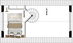 Grundriss - Ferienwohnung mit 1 Schlafzimmer und Balkon (S3) - Top-Hundeurlaub