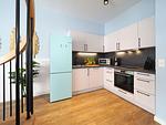 Küche / Küchenzeile - Ferienwohnung mit 1 Schlafzimmer und Balkon (S4) - Top-Hundeurlaub