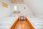 2. Schlafraum mit Einzelbetten - Sonnendeck - Hüs in Lee - Top-Hundeurlaub