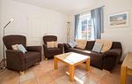 Wohnbereich in der Ferienwohnung Ausguck - Ausguck - Hüs in Lee - Top-Hundeurlaub