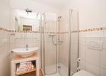 Badezimmer in der Ferienwohnung Ausguck - Ausguck - Hüs in Lee - Top-Hundeurlaub