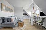 Wohnzimmer - Ferienwohnung Dünennest Rantum auf Sylt - Top-Hundeurlaub
