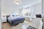 Schlafzimmer - Haus Amelie - Ferienwohnung Grote Amelie - Top-Hundeurlaub