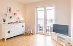 Bi de Kark, Wohnzimmer - Ferienwohnung Bi de Kark Büsum - Top-Hundeurlaub