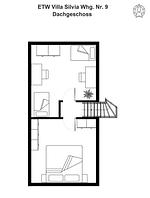 Grundriss - Villa Silva Fewo 9 - Top-Hundeurlaub