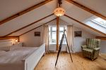Schlafzimmer - FeWo Dwasiden: historischer Charme - Top-Hundeurlaub