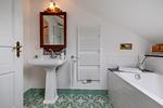 Badezimmer - FeWo Dwasiden: historischer Charme - Top-Hundeurlaub