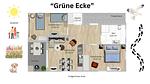 Grundriss - Ferienwohnung Grüne Ecke - Top-Hundeurlaub