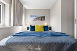 Schlafzimmer - Ferienwohnung Blaue Ella Westerland auf Sylt - Top-Hundeurlaub
