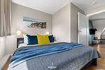 Schlafzimmer - Ferienwohnung Blaue Ella Westerland auf Sylt - Top-Hundeurlaub