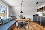 Küche / Küchenzeile - Ferienwohnung Blaue Ella Westerland auf Sylt - Top-Hundeurlaub
