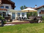 Terrasse - Ferienwohnung Bungalow - Top-Hundeurlaub