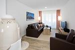 Wohnzimmer - Ferienwohnung 128 - Top-Hundeurlaub