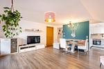 Küche, Essbereich, Wohnzimmer - Ferienwohnung Griabig - Top-Hundeurlaub