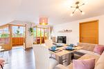 Küche, Essbereich, Wohnzimmer - Ferienwohnung Griabig - Top-Hundeurlaub