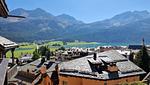 Ausblick vom Balkon auf den Silvaplanersee - 2-Zimmerwohnung - Top-Hundeurlaub