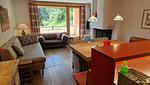 Wohn-/Esszimmer mit Cheminée - 3-Zimmerwohnung - Top-Hundeurlaub