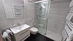 Badezimmer mit WC und Regendusche - 2½-Zimmerwohnung - Top-Hundeurlaub