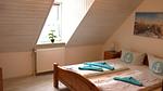 Schlafzimmer - Ferienhaus DünenRose - Top-Hundeurlaub