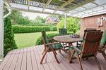 Terrasse - Ferienwohnung „Waterkant“ am Wittensee – viel Platz, Garten und Spielscheune - Top-Hundeurlaub