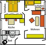 Grundriss - Ferienwohnung Robbe - Top-Hundeurlaub