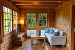 Wohnzimmer - Economy Blockhaus Fernando Magellan - Top-Hundeurlaub