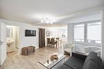 Wohnzimmer - Borkumer Hof - Ferienwohnung 7 - Haus Elisa - Top-Hundeurlaub