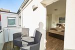 Balkon - Borkumer Hof - Ferienwohnung 7 - Haus Elisa - Top-Hundeurlaub