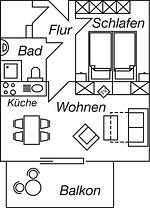 Grundriss - Objekt-Nr. 156 - Ort - Europaweg - Top-Hundeurlaub