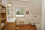 Badezimmer - FeWo Seekoje: Balkon - Top-Hundeurlaub