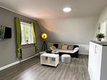 Wohnzimmer - Ferienwohnung Herrenkoog im Reetdachhaus Bongsiel - Top-Hundeurlaub