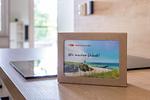 Küche mit Informationskarte für den Urlaub - Boddenräuber 2 - Top-Hundeurlaub